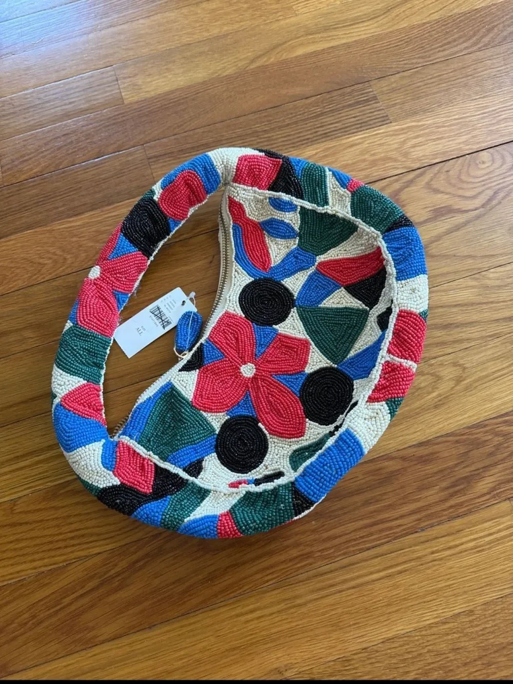 New Anthropologie X Maeve The Tate Beaded Handbag: Geo Floral Edition